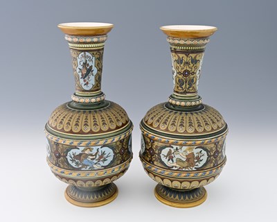 Lot 600 - Mattlach, Villeroy and Boch, a pair of...