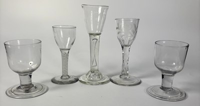 Lot 252 - Two 18th century English glasses or rummers,...