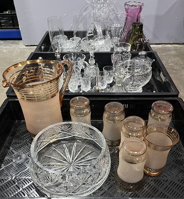 Lot 53 - A large collection of cut glass and other...