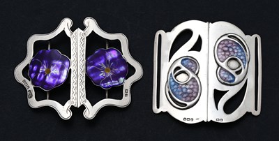 Lot 309 - A George V Arts & Crafts silver and inlaid...