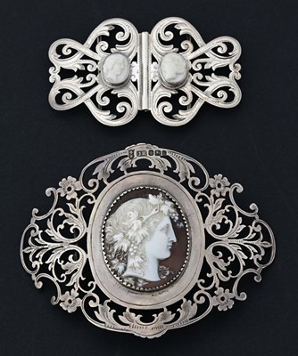 Lot 311 - A late Victorian silver buckle, by Joseph...