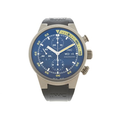 Lot 225 - IWC, a titanium Aquatimer Chronograph wrist...