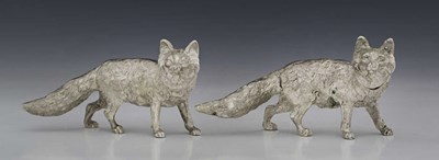 Lot 348 - A pair of Elizabeth II cast silver novelty...