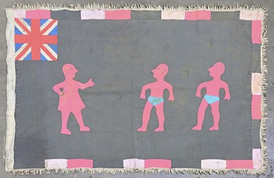 Lot 537 - Fante Asafo appliqué flag, Ghana, mid-20th...