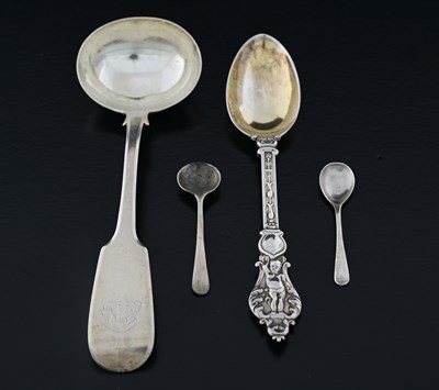 Lot 228 - A group of hallmarked flatware, to include a...