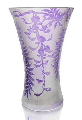 Lot 161 - A cameo glass wisteria vase, in the Art...