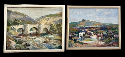 Lot 498 - Harry Edmunds Crute (British, 1888-1975), oil...