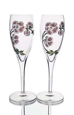 Lot 165 - Emile Galle for Perrier Jouet, a pair of Belle...