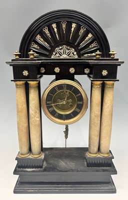 Lot 166 - An ebonised bracket clock, 19th Century,...