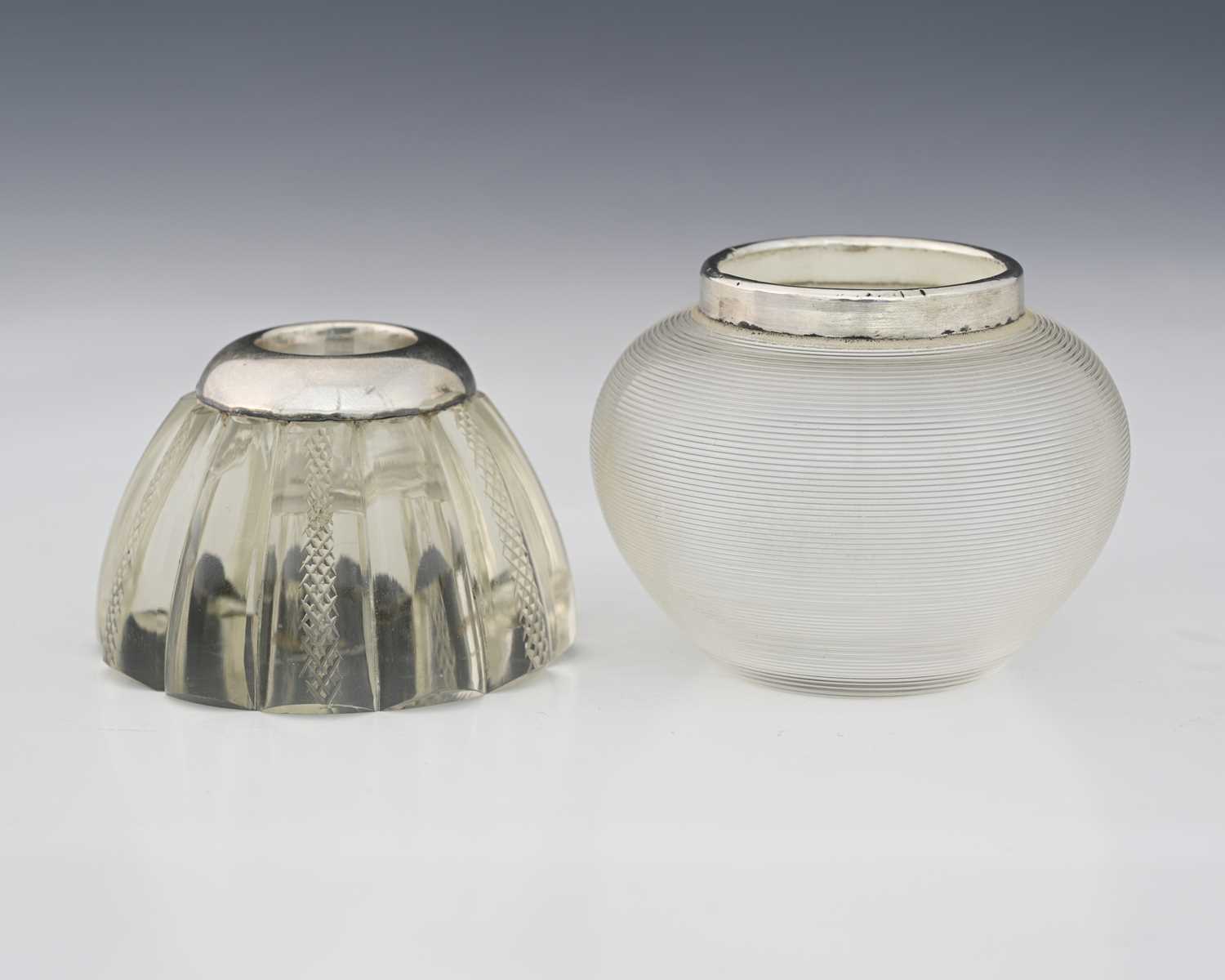 Lot 92 - A Victorian silver-mounted glass match holder...