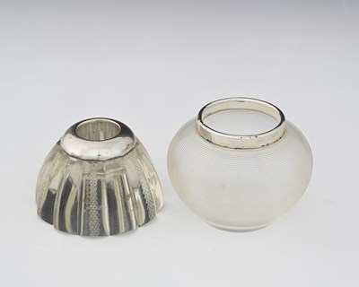 Lot 92 - A Victorian silver-mounted glass match holder...