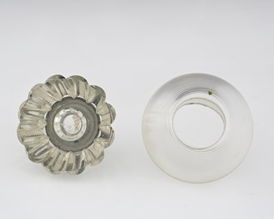Lot 92 - A Victorian silver-mounted glass match holder...