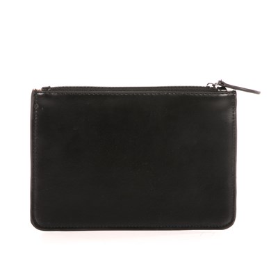 Lot 237 - Alaia, a smooth black leather pouch, featuring...