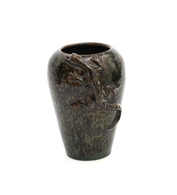 Lot 241 - A rare Della Robbia Pottery Lizard vase,...