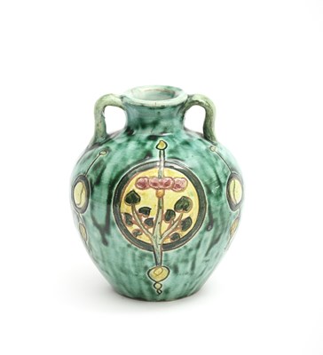 Lot 253 - A Della Robbia Pottery twin-handled vase by...