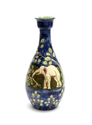 Lot 250 - An unusual Della Robbia Violet vase by Liz...