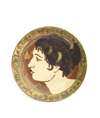 Lot 232 - A Della Robbia Pottery plate by Cassandra...