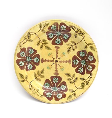 Lot 235 - A Della Robbia Pottery plate by C Taylor,...