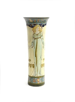 Lot 238 - A tall and impressive Art Nouveau Della Robbia...