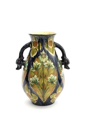 Lot 231 - A Della Robbia Pottery twin-handled vase,...