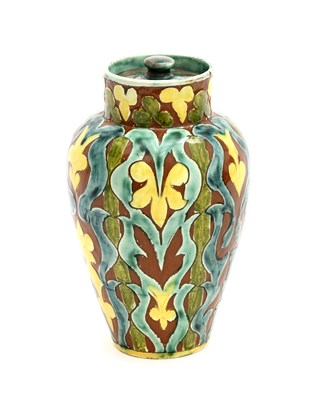 Lot 255 - A Della Robbia Pottery vase and cover by...