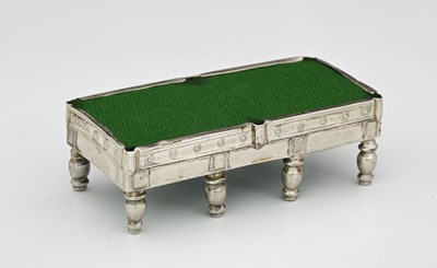 Lot 55 - A George V novelty silver pin cushion, by T. H....