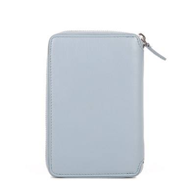 Lot 246 - Balenciaga, a pale blue leather compact zippy...