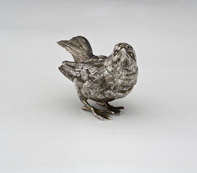 Lot 59 - A George V silver novelty zoomorphic pepper,...