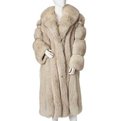 Lot 449 - A full-length blue fox fur coat.