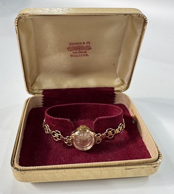 Lot 241 - Rotary, a 9ct gold manual wind bracelet watch,...