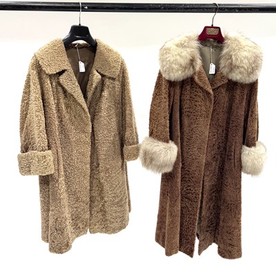 Lot 571 - Two Persian lamb fur coats.