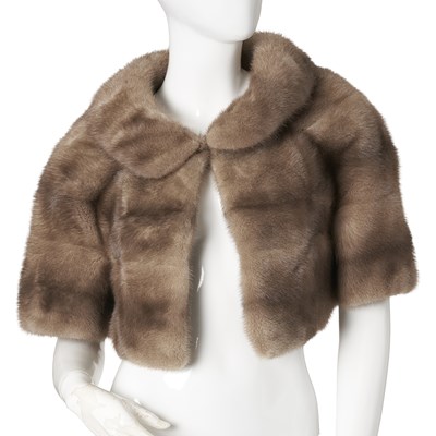 Lot 473 - Van Daal & Meyer, a sapphire mink bolero.
