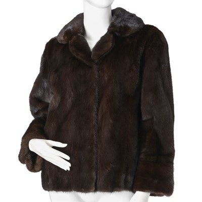 Lot 450 - A dark ranch mink jacket.