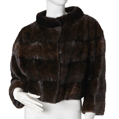 Lot 459 - A pieced dark ranch mink box jacket.