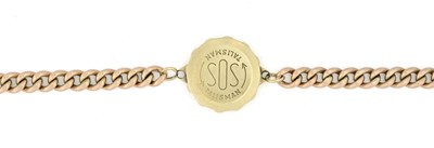 Lot 473 - A SOS talisman curb-link bracelet
