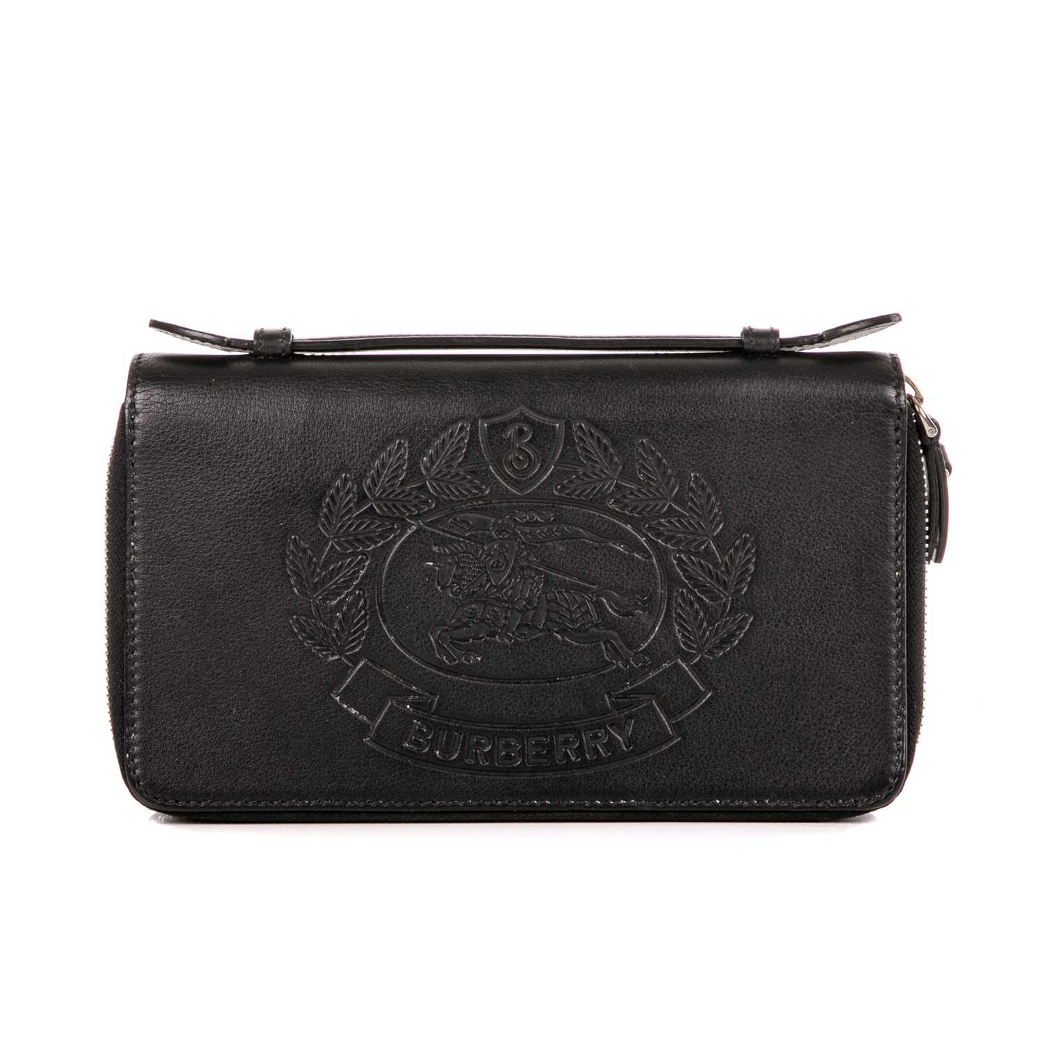 Lot 254 - Burberry, a Double Zip wallet, crafted from...