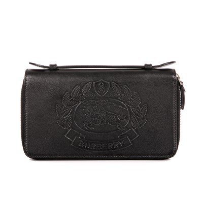 Lot 254 - Burberry, a Double Zip wallet, crafted from...