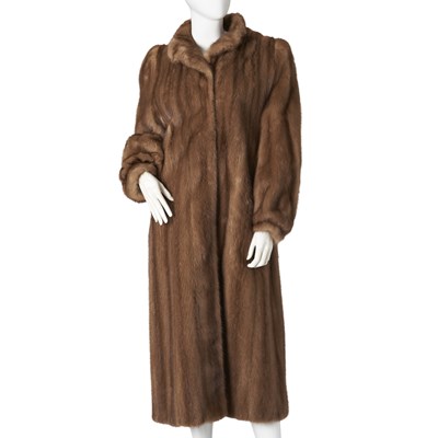 Lot 462 - A full-length pastel mink coat.