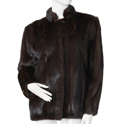 Lot 466 - Vianne, a dark ranch mink jacket.