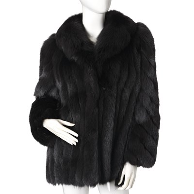 Lot 471 - Saga, a black fox fur jacket.