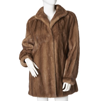 Lot 468 - A three-quarter length pastel mink coat.