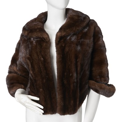 Lot 474 - A dark ranch mink bolero.