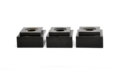 Lot 442 - A set of three Heal and Son ebonised wood...