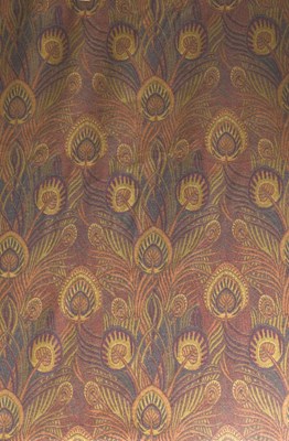 Lot 448 - A long length of Peacock Feather woven textile...