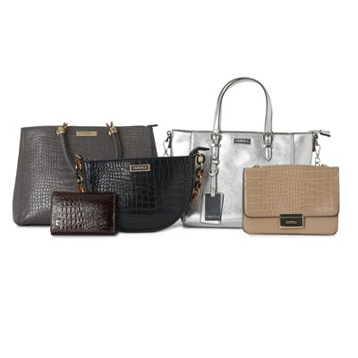 Lot 253 - Carvela, four handbags and a wallet.