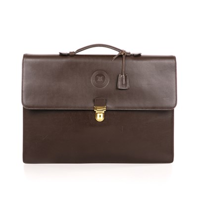 Lot 261 - Celine, a vintage leather briefcase, crafted...