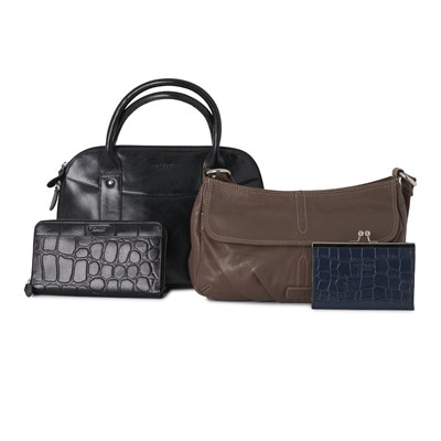 Lot 398 - Osprey, two leather handbags and two wallets.