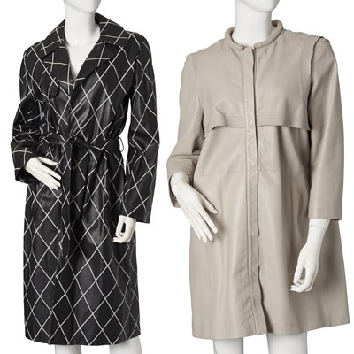 Lot 440 - Two ladies leather coats.