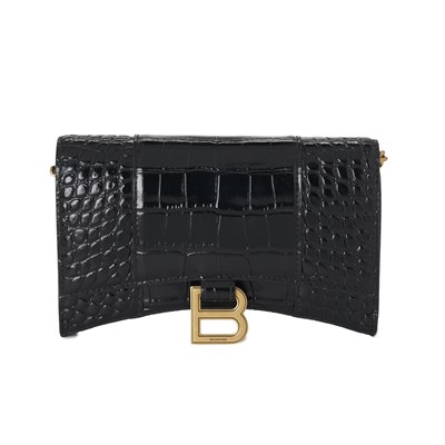 Lot 244 - Balenciaga, an Hourglass Wallet On Chain handbag.