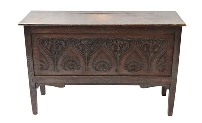 Lot 432 - An oak coffer the design attributed to...